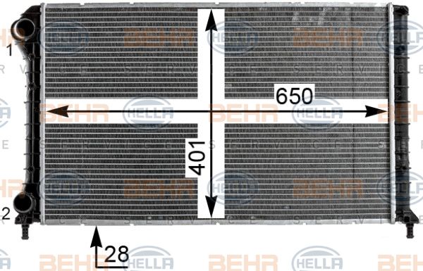 HELLA Jäähdytin,moottorin jäähdytys 8MK 376 900-061