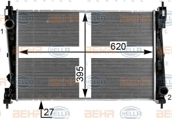 HELLA Jäähdytin,moottorin jäähdytys 8MK 376 900-281