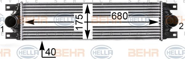 HELLA Välijäähdytin 8ML 376 700-641