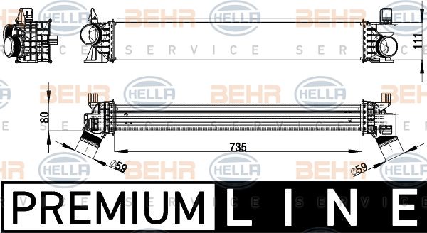 HELLA Välijäähdytin 8ML 376 733-521