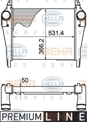 HELLA Välijäähdytin 8ML 376 758-141