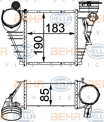 HELLA Välijäähdytin 8ML 376 760-594