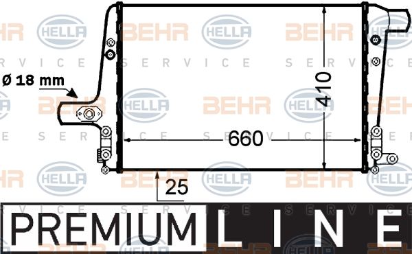 HELLA Välijäähdytin 8ML 376 776-041