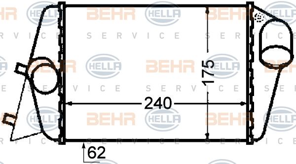 HELLA Välijäähdytin 8ML 376 776-281