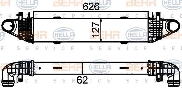 HELLA Välijäähdytin 8ML 376 899-191