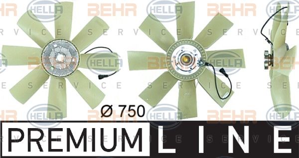 HELLA Tuuletin, moottorin jäähdytys 8MV 376 731-481