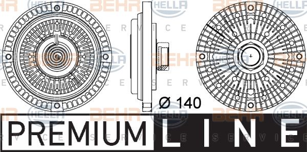 HELLA Kytkin, jäähdytystuuletin 8MV 376 757-321