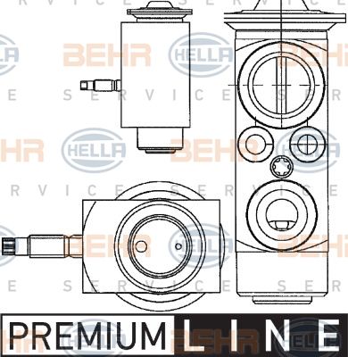 HELLA Paisuntaventtiili, ilmastointilaite 8UW 351 234-401