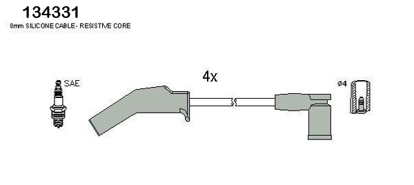 HITACHI Sytytysjohtosarja 134331