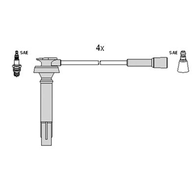 HITACHI Sytytysjohtosarja 134370