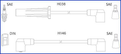 HITACHI Sytytysjohtosarja 134448