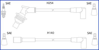 HITACHI Sytytysjohtosarja 134460