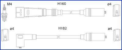 HITACHI Sytytysjohtosarja 134706