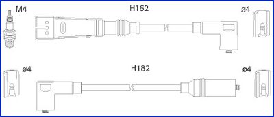 HITACHI Sytytysjohtosarja 134709