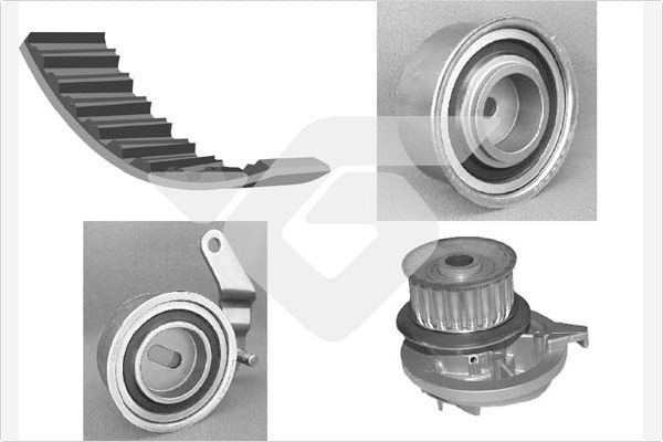 HUTCHINSON Vesipumppu + jakohihnasarja KH 112WP10