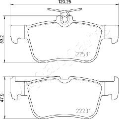 JAPANPARTS Jarrupala, levyjarru PP-0303AF