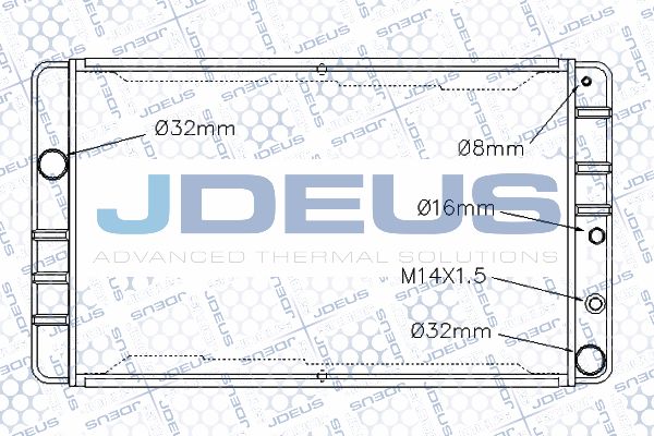 JDEUS Jäähdytin,moottorin jäähdytys RA0310410