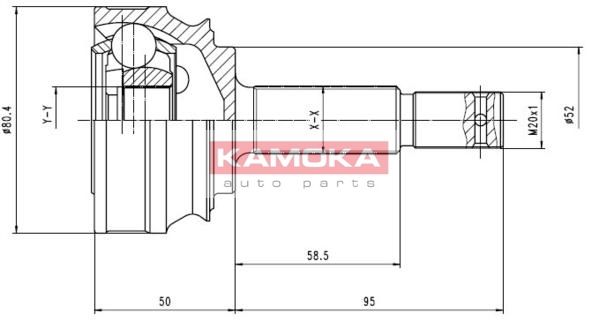 KAMOKA Nivelsarja, vetoakseli 6078