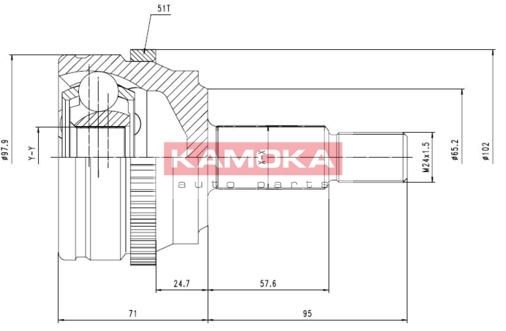 KAMOKA Nivelsarja, vetoakseli 7090