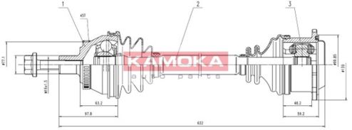 KAMOKA Vetoakseli VW1138921A