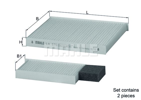 KNECHT Suodatin, sisäilma LA 570/S