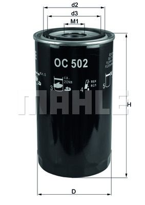 KNECHT Öljynsuodatin OC 502