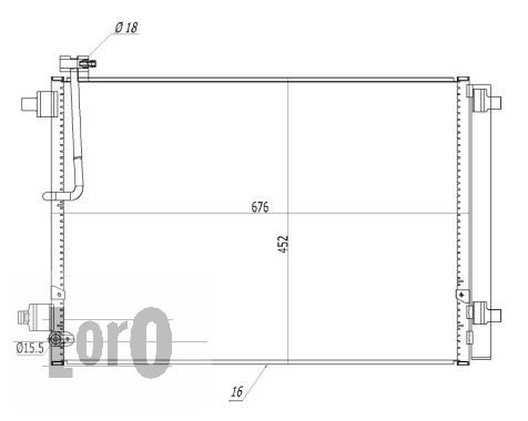 LORO Lauhdutin, ilmastointilaite 003-016-0010