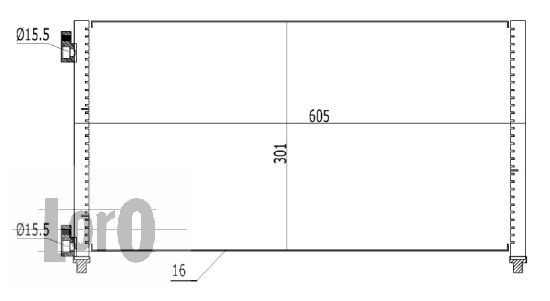 LORO Lauhdutin, ilmastointilaite 016-016-0008