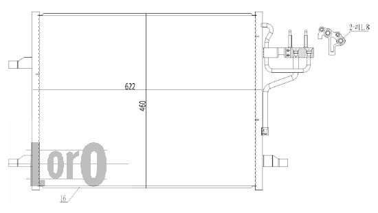 LORO Lauhdutin, ilmastointilaite 017-016-0027