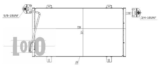 LORO Lauhdutin, ilmastointilaite 037-016-0040