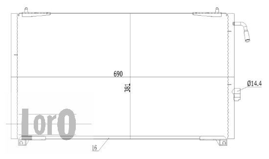 LORO Lauhdutin, ilmastointilaite 038-016-0014