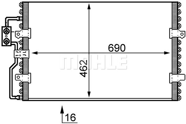 MAHLE Lauhdutin, ilmastointilaite AC 152 000S