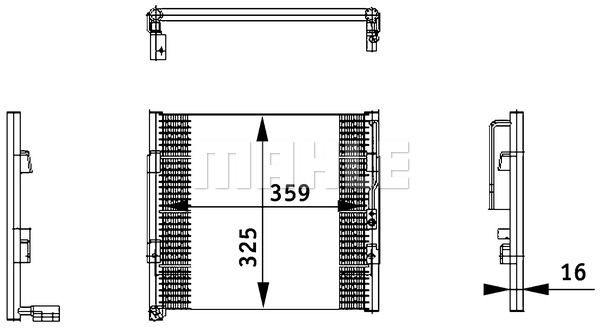 MAHLE Lauhdutin, ilmastointilaite AC 164 000S