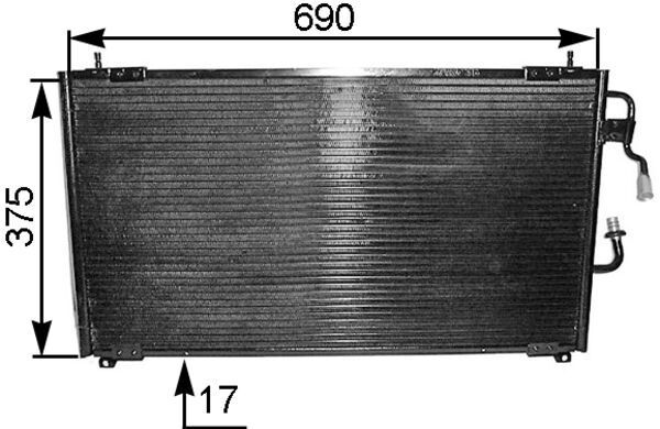 MAHLE Lauhdutin, ilmastointilaite AC 175 000S