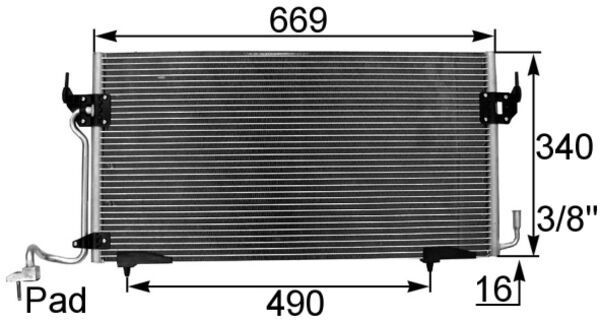 MAHLE Lauhdutin, ilmastointilaite AC 206 000S