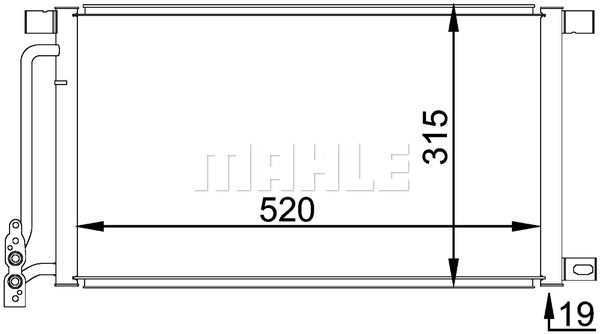 MAHLE Lauhdutin, ilmastointilaite AC 235 000P