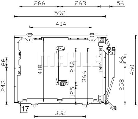 MAHLE Lauhdutin, ilmastointilaite AC 244 001S