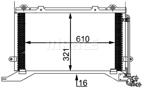 MAHLE Lauhdutin, ilmastointilaite AC 248 000P