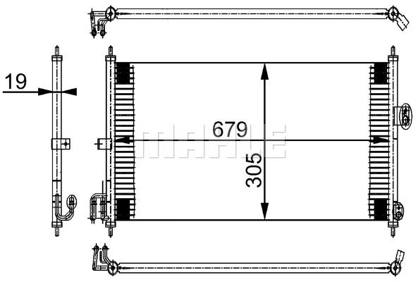 MAHLE Lauhdutin, ilmastointilaite AC 252 000S