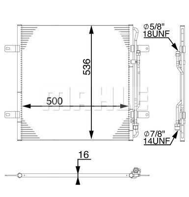 MAHLE Lauhdutin, ilmastointilaite AC 284 000S