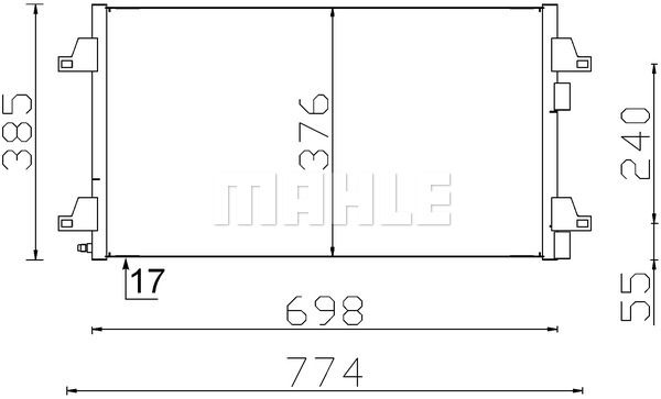 MAHLE Lauhdutin, ilmastointilaite AC 297 000S