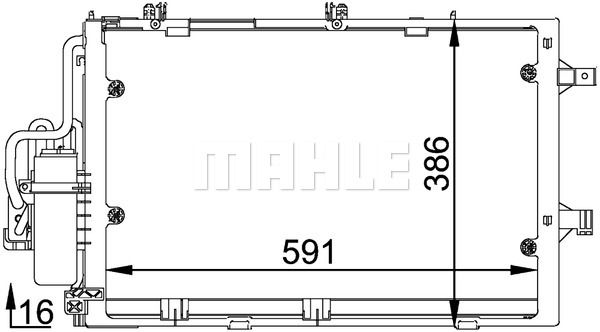 MAHLE Lauhdutin, ilmastointilaite AC 308 000P