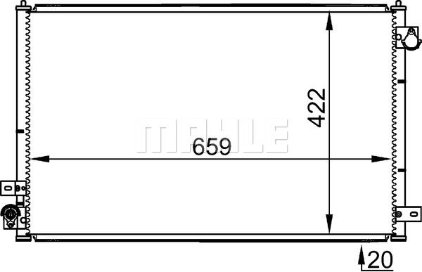 MAHLE Lauhdutin, ilmastointilaite AC 338 001S