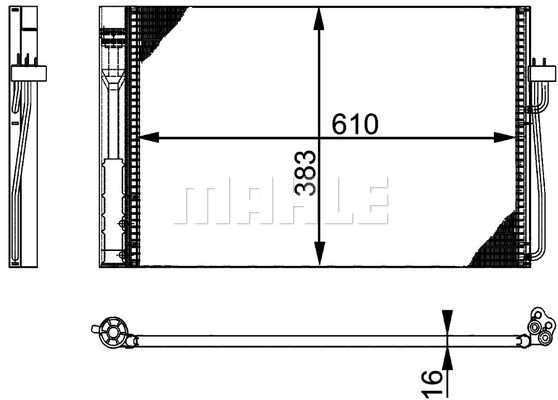 MAHLE Lauhdutin, ilmastointilaite AC 345 000P