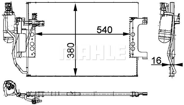 MAHLE Lauhdutin, ilmastointilaite AC 351 000P