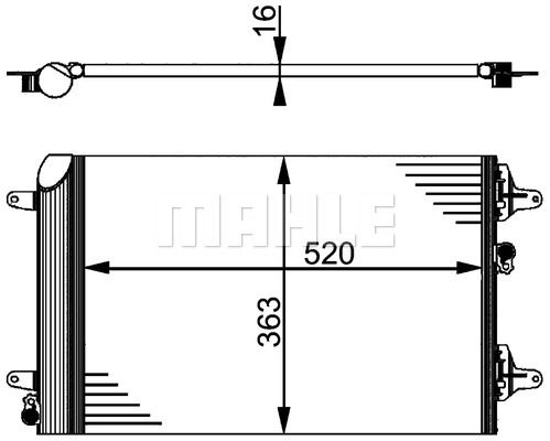 MAHLE Lauhdutin, ilmastointilaite AC 358 000P