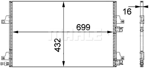 MAHLE Lauhdutin, ilmastointilaite AC 365 000P