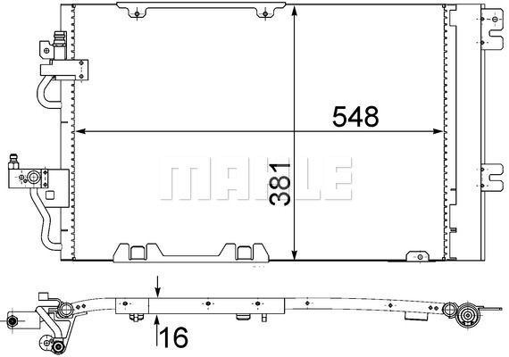 MAHLE Lauhdutin, ilmastointilaite AC 378 000S