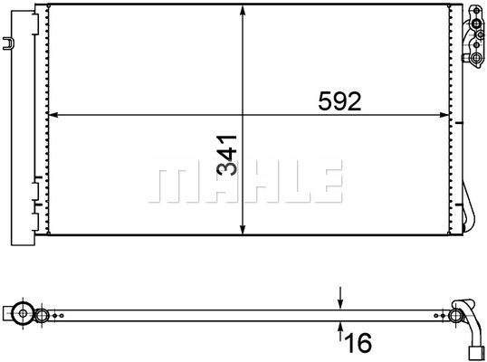 MAHLE Lauhdutin, ilmastointilaite AC 414 000P