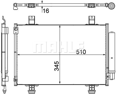 MAHLE Lauhdutin, ilmastointilaite AC 456 000P